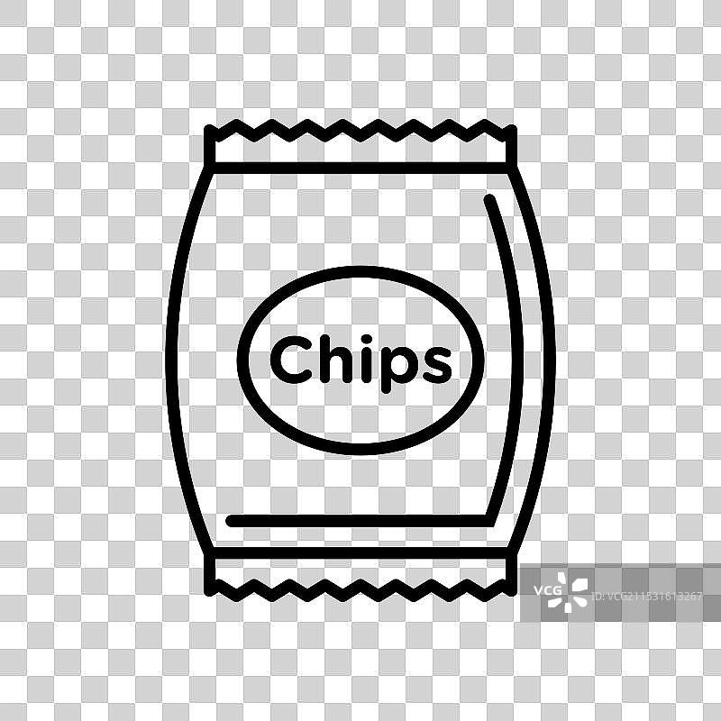 薯片包装图标集 小吃 薯片袋图片素材