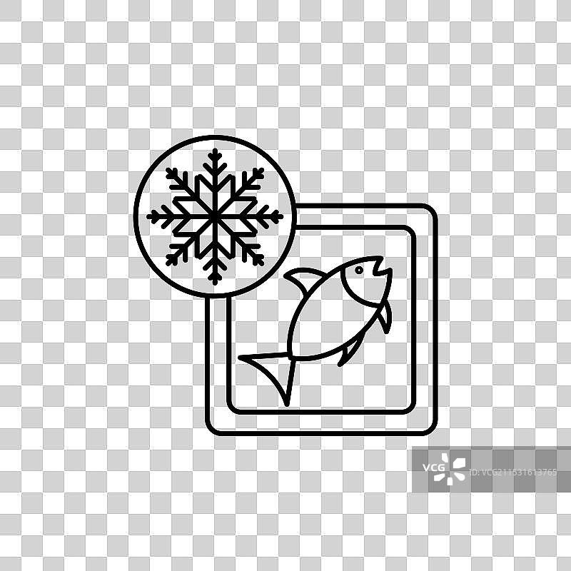 冷冻食品图标集 冷冻食品冰块符号图片素材