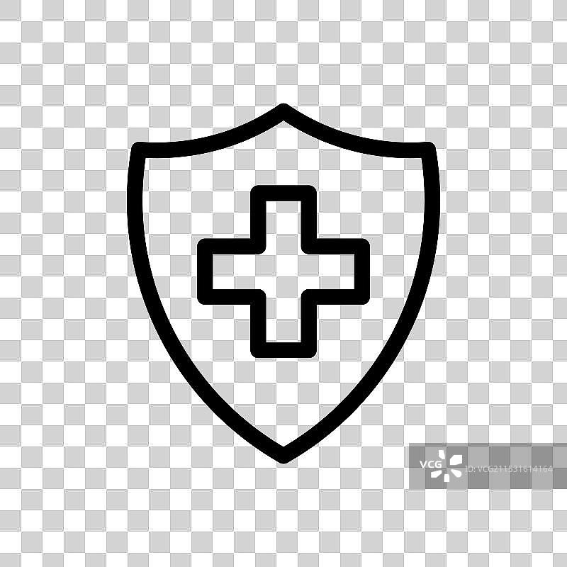 免疫保护图标集 健康盾牌保护系统图片素材