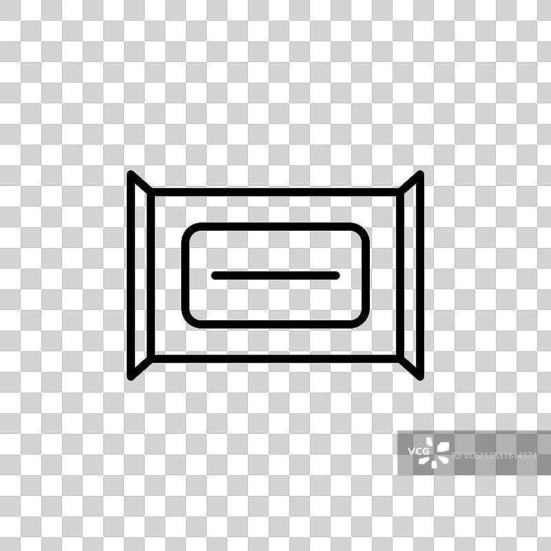 卸妆湿巾图标集 皮肤美容产品图片素材