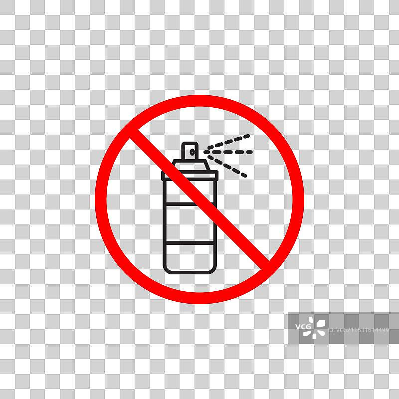 禁止喷雾的标志图标集图片素材