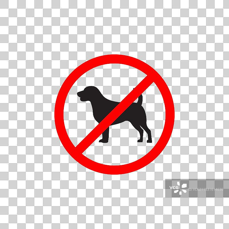 禁止带狗入内标志图标集图片素材