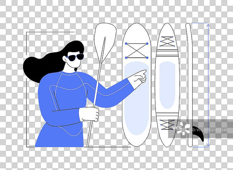 购买独立的卡通划水板图片素材