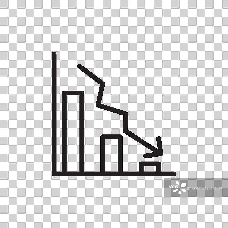 下降图表图标集图片素材