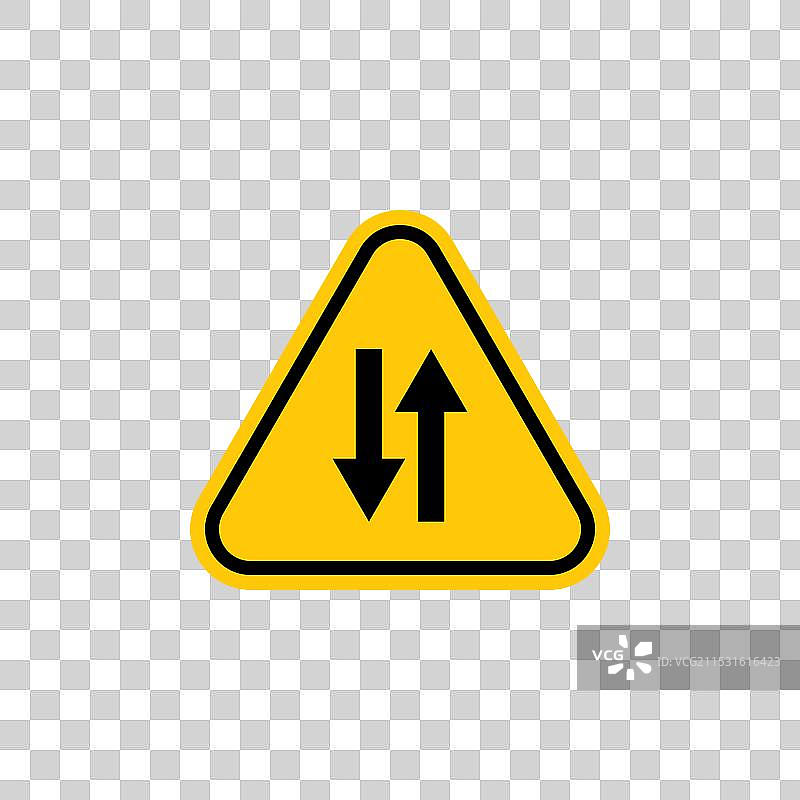 双向交通标志图标集指示图片素材