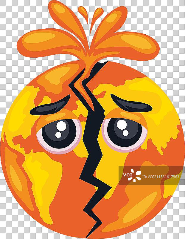 生病的地球创下高温记录图片素材