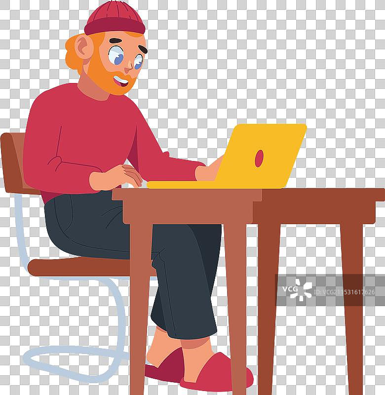 混合工作中的自由职业者图片素材