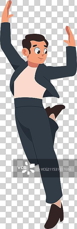 身着优雅西装的弗拉门戈舞者男士图片素材