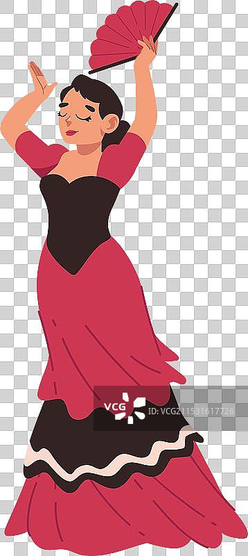 美丽的弗拉门戈舞者女性图片素材