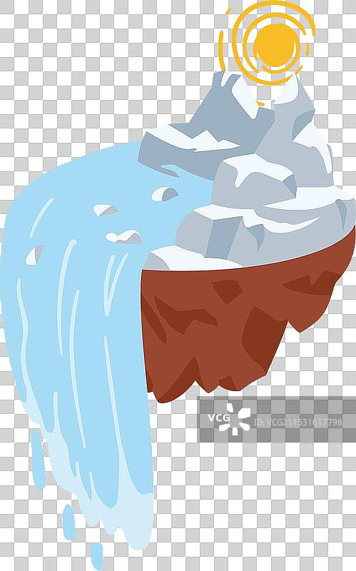 气候变化导致冰川融化图片素材