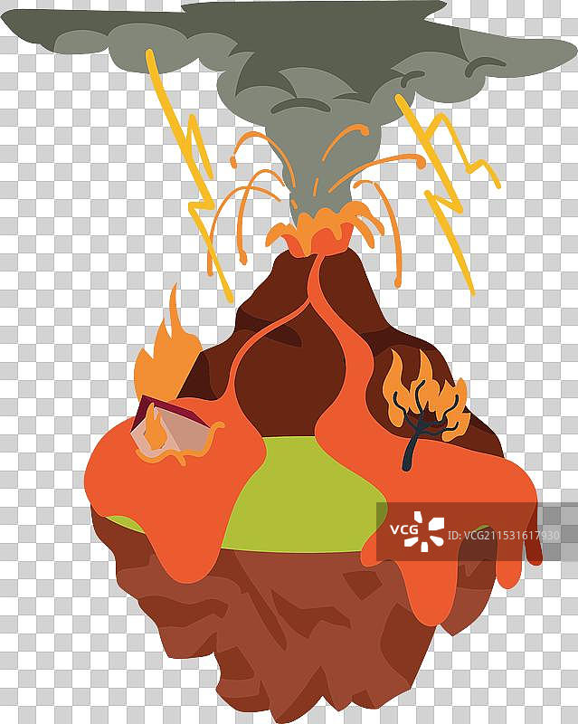 喷发的火山与气候变化图片素材