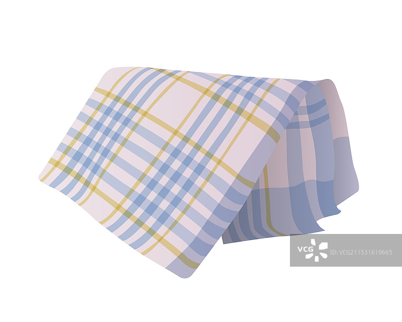 带有格子图案的厨房桌布和布巾图片素材