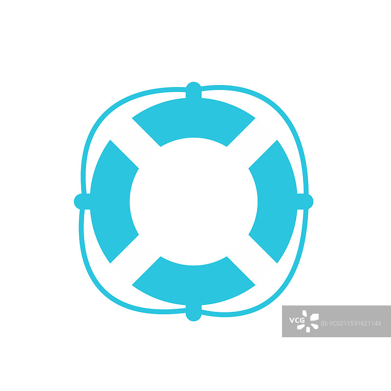 救生圈图标，背景为白色图片素材