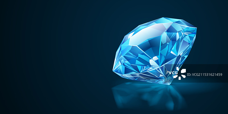 深色背景上的蓝色宝石图片素材