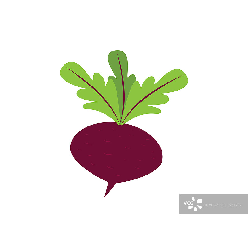 红甜菜与叶子的图标图片素材