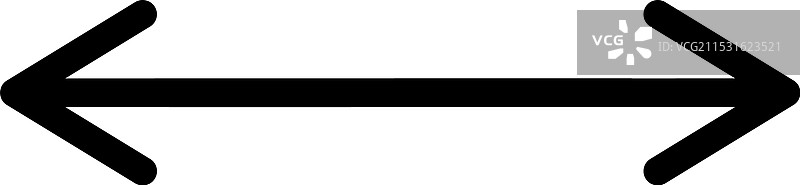 线性风格的测量箭头图标图片素材