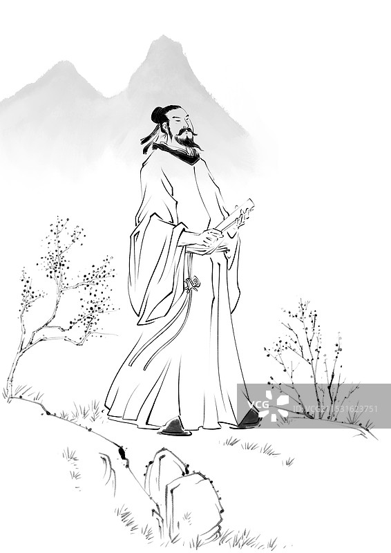古代诗人文人墨客图片素材