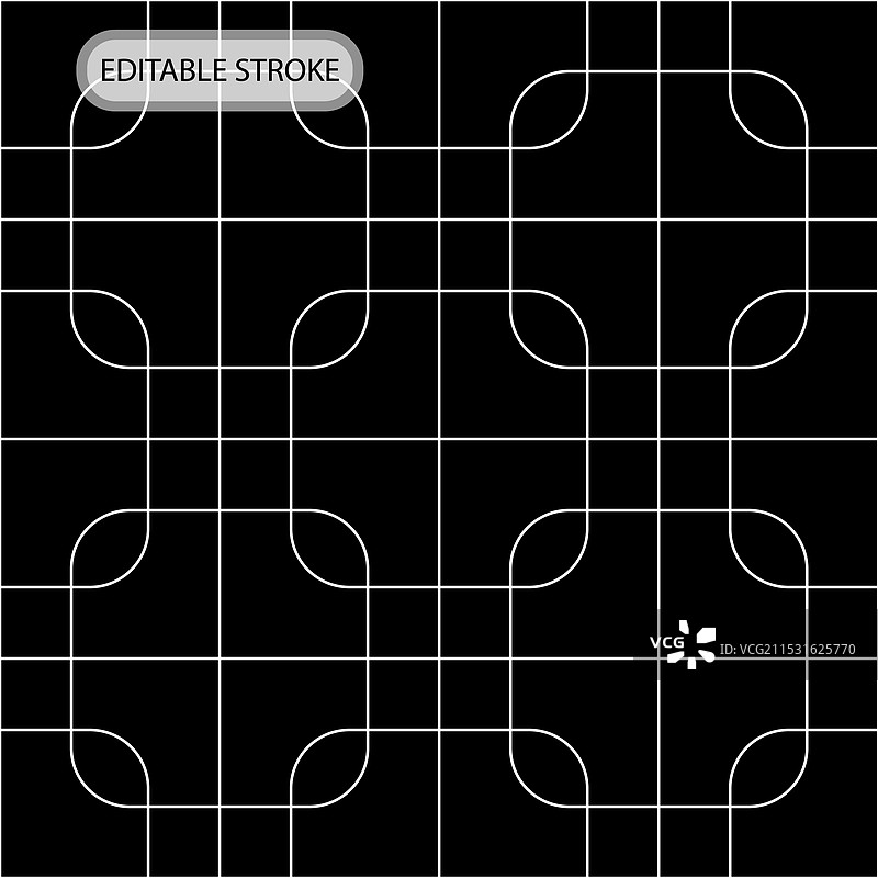 可编辑线条的无缝几何图案图片素材