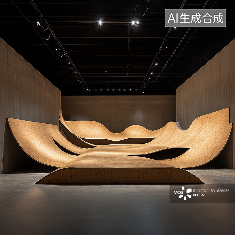 【AI数字艺术】微型滑板场地图片素材
