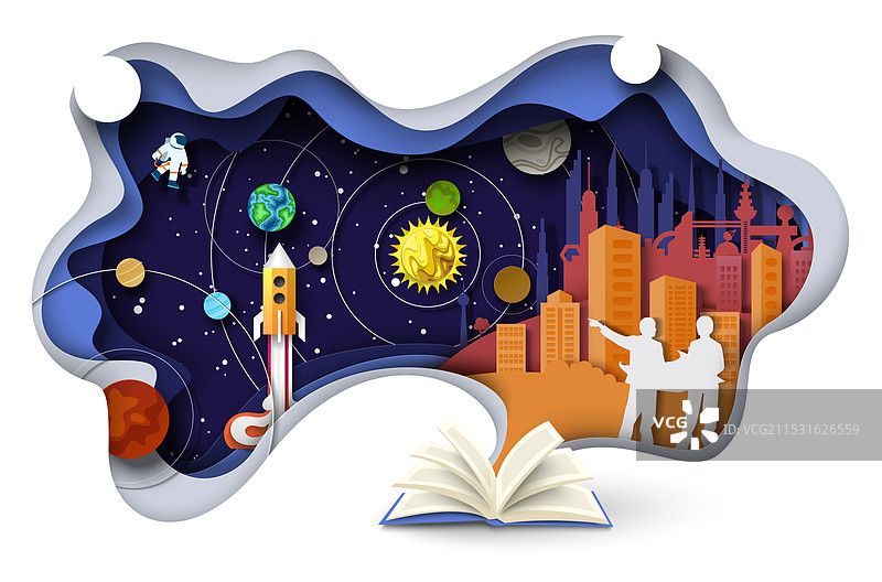 关于科学发现与太空的精彩书籍图片素材