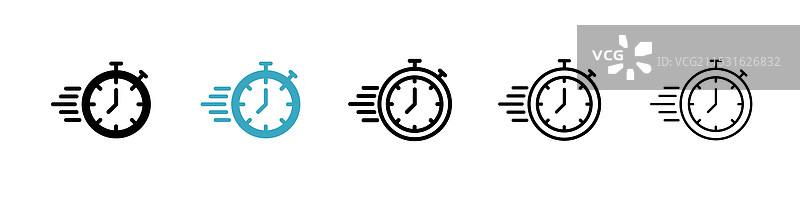 时间快速矢量图标集图片素材