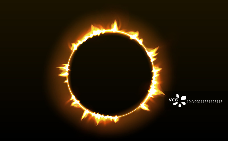 火焰圆圈框架火花环效果图片素材