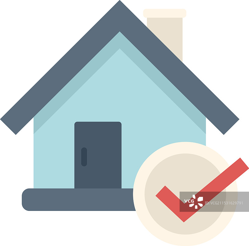 房屋检查标志，象征成功的房地产图片素材