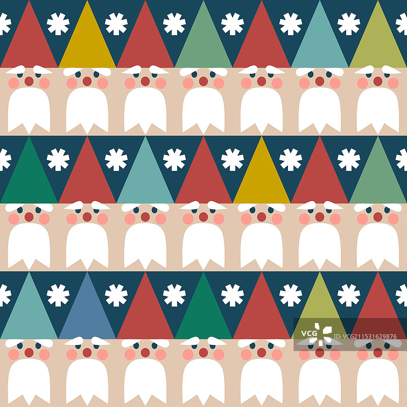 圣诞小精灵的无缝图案图片素材