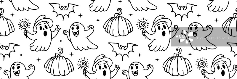 万圣节涂鸦图案，恐怖角色蝙蝠图片素材