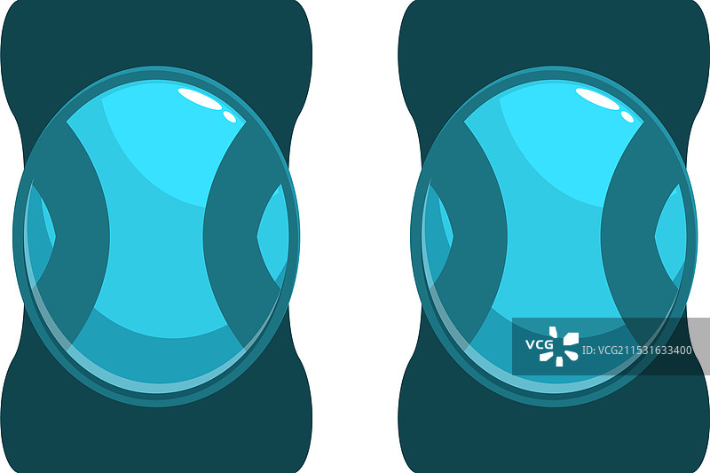 两个发光的蓝色水晶球，散发着魔法力量图片素材