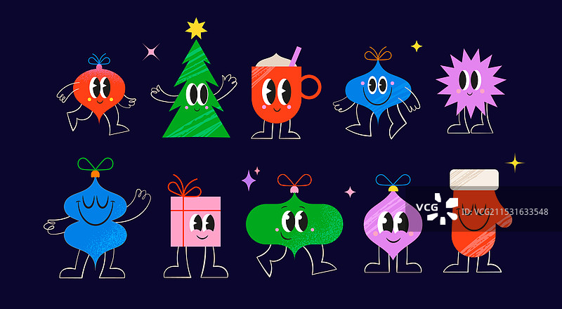 圣诞快乐搞笑卡通合集图片素材