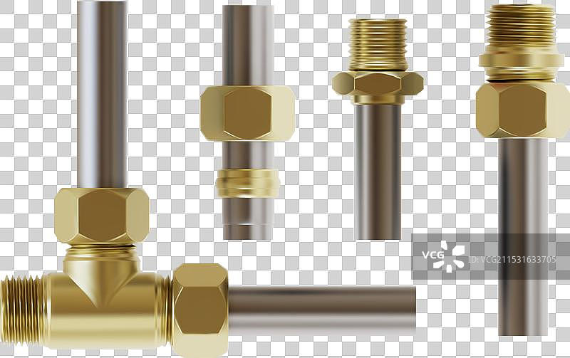 逼真的细致3D不同钢铁金属材质图片素材