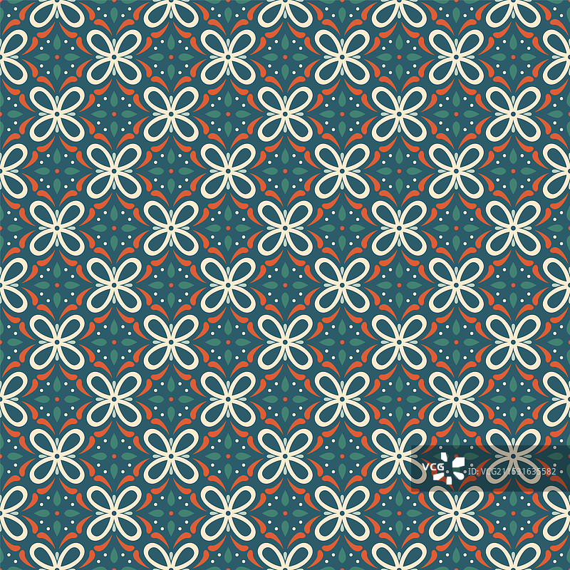塔拉维拉花卉图案瓷砖花卉图案图片素材
