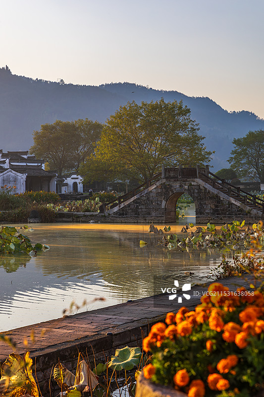 徽州呈坎古村风光图片素材