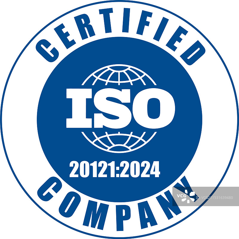 ISO 20121-2024 认证公司证书图片素材