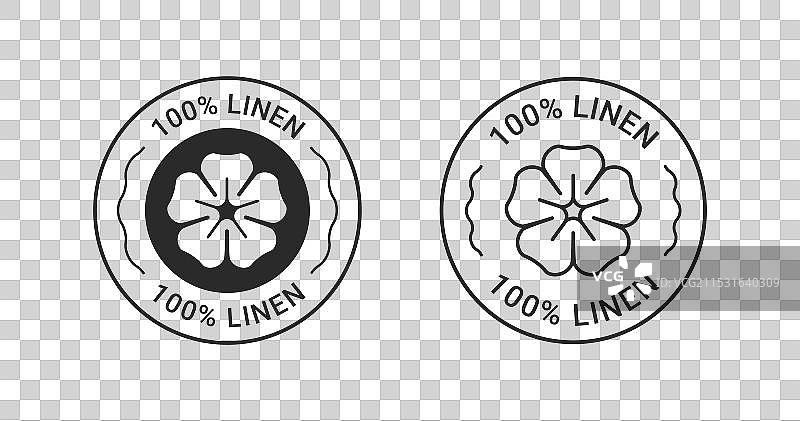 100% 亚麻图标图片素材