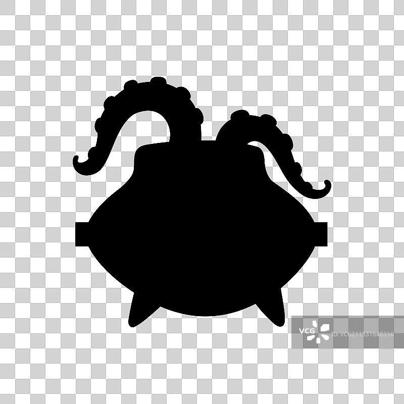 简单风格的女巫锅图片素材