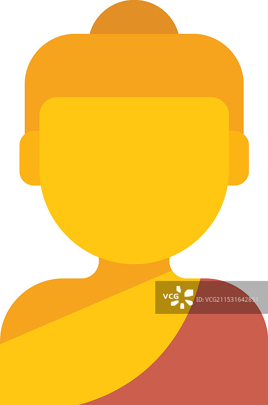 穿着袈裟的佛教僧侣平坐冥想图片素材