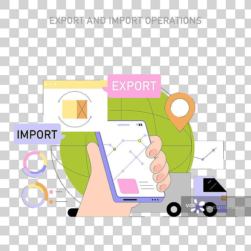 全球市场扩张平面图图片素材