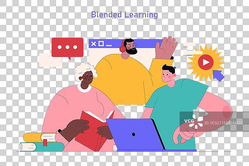 成人教育平面图图片素材