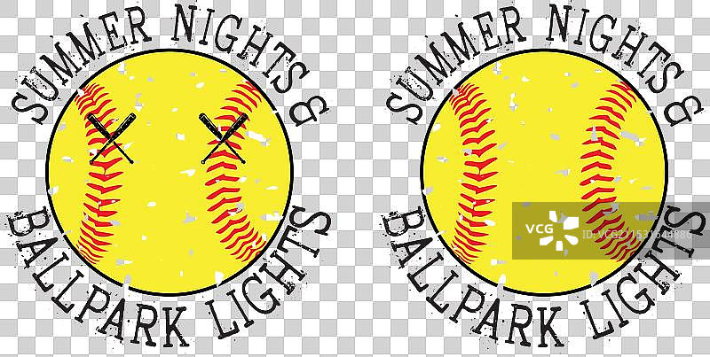 夏季夜晚的棒球场灯光棒球剪切文件图片素材