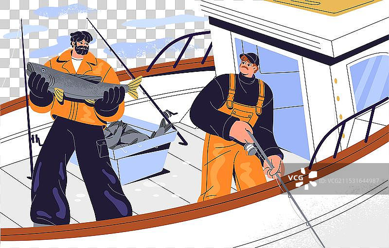 穿着橡胶跳衣的人在钓成年男性图片素材