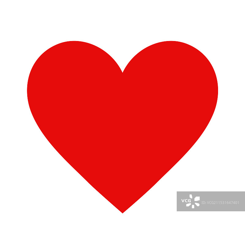 爱的心形情人节红心图标在白色背景上图片素材