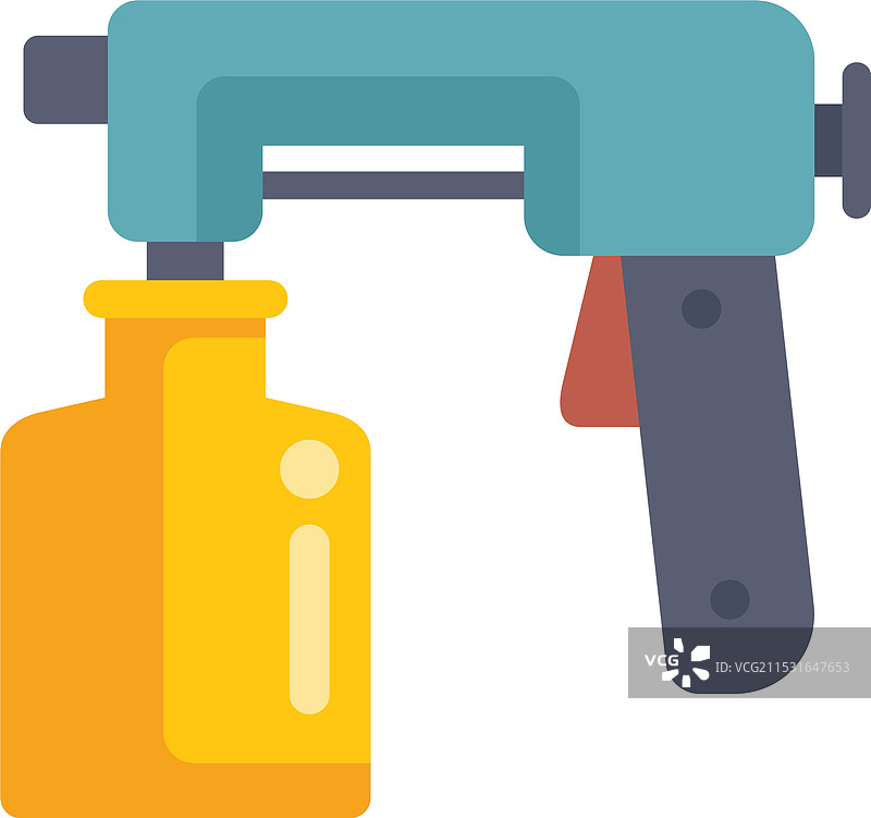 带瓶的喷枪用于喷涂或图片素材