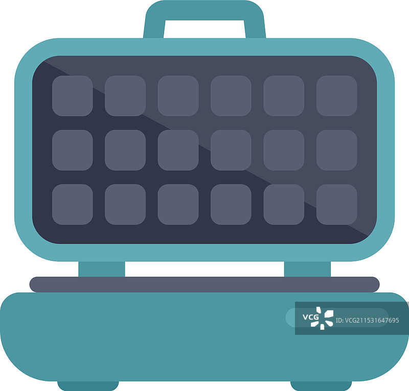 电动华夫饼机正在制作美味的华夫饼图片素材