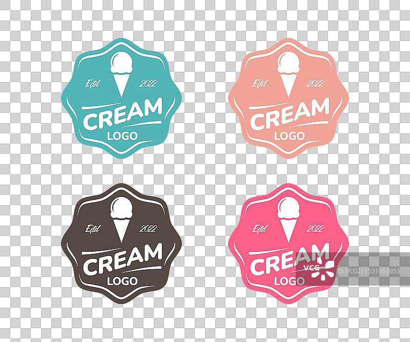 现代冰淇淋logo模板图片素材