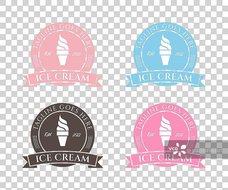 冰淇淋logo设计合集图片素材