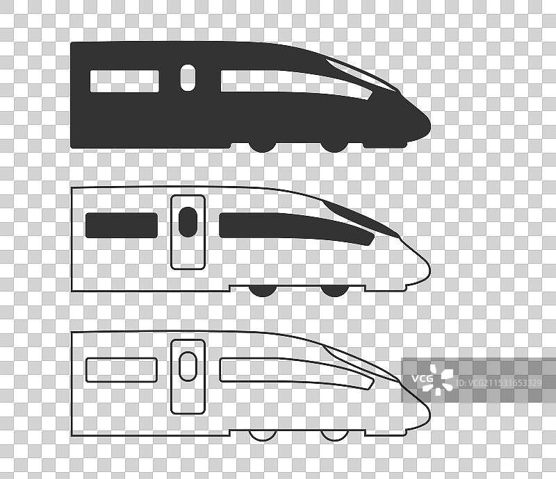 高速列车图标符号图片素材