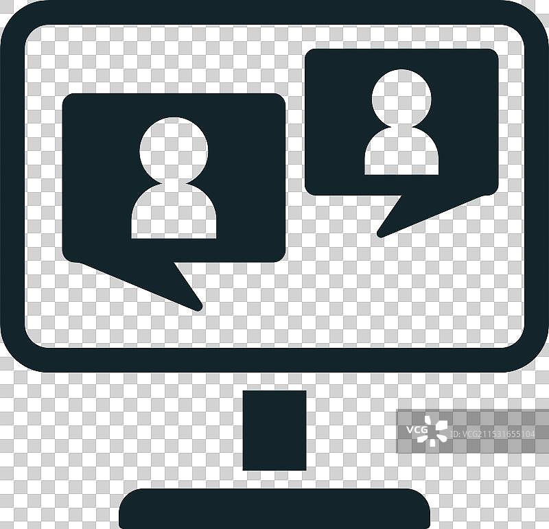 桌面电脑显示在线聊天图片素材