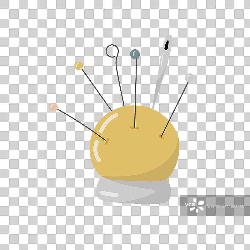 柔软的针垫，用于存放针和缝针图片素材